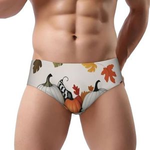 ELSMZXZD Herenslips, ondergoed, herfstkabouter - rekbare driehoekige slips voor heren, zacht, comfortabel en ademend, 3d, S