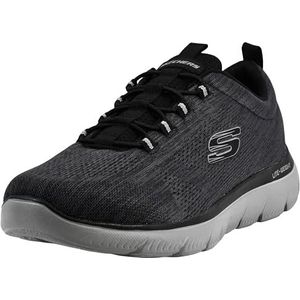 Skechers D'Lites Biggest Fan Fashion Sneaker voor dames, Zwart houtskool, 10 UK Wide