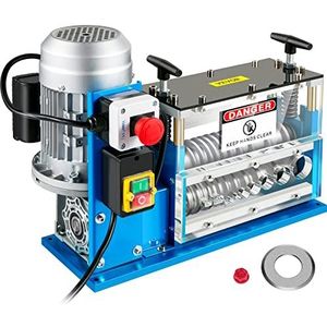 VEVOR Elektrische Stripmachine, 370 W, 1,5 mm-38 mm, kabelstrippermachine, draadstripper machine, 11 kanalen, 10 messen voor het recyclen van koperdraden/verwijderen kunststof isolatie rubber