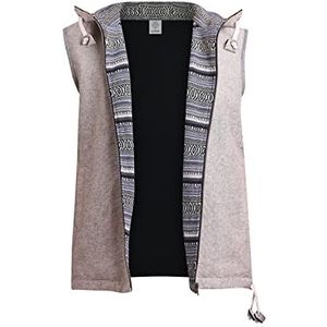 virblatt - Vest voor dames en heren, katoen, gewatteerd vest, loopvest, mouwloos vest voor heren, zwart vest, vintage, grijs, S