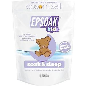 Epsoak Kids Soak & Sleep Epsom Salt Bath Soak for Kids (2lb Bag - Pure & Gentle Formula met Lavendel)