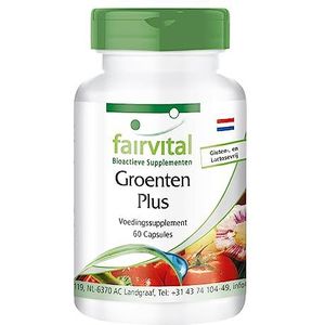 Fairvital | Groente Plus - HOOG GEDOSEERD - 60 capsules - voedingssupplement met hoogwaardige groenten poeders en vitamines