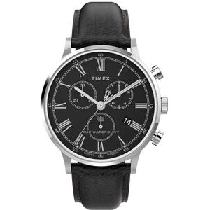 Timex Herenhorloge chronograaf Waterbury Classic Chrono - Roman Dial - Trendy aanbieding TW2U88300, riem