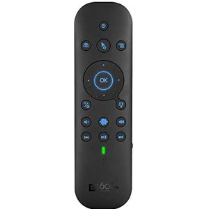 Wlauqueta G60S Pro Air Mouse spraakafstandsbediening zonder BT5.0 spraakafstandsbediening voor computer, tv-box, projector