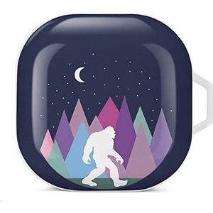 Mutli Color Forest Bigfoot Sasquatch oordopjes hoesje compatibel met Samsung hard shell beschermhoes witte stijl