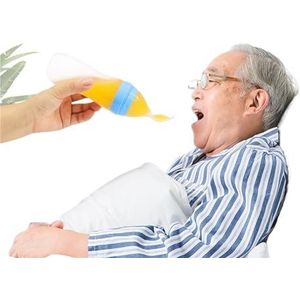 Lekvrije Drinkbekers Met Anti-verstikkingsmechanisme For Volwassenen, Herstellende Lepel For Gehandicapte Patiënten, Zwangerschapsdrank, Water, Soep, Pap, Slikproblemen(Blue)