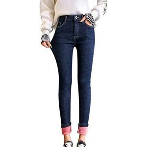 Vrouwen Thermals Fleece Denim Leggings Hoge Taille Warme Slanke Stretch Broek Broek Jeans