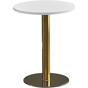 Prachtige salontafel van 75 cm hoog, eenvoudige gouden ronde tafel voor zaken, kleine tafel voor ontvangst en onderhandeling, vrijetijdstafel voor koffiewinkel/melktheewinkel (kleur: A, maat: 60 cm)