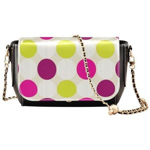 FRODOTGV Polka Dots Mid Century Moderne Sling Portemonnee Crossbody voor Vrouwen Herfst Zijtassen met Verstelbare Riem Sling Bag, Polka Dots Mid Century Modern, 1 size