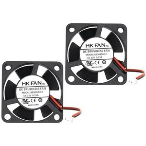 2-pack 30mm x 30mm x 10mm 3010 12V DC borstelloze koelventilator, dubbel kogellagersysteem, 2pin