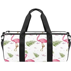Flamingo zomer reistas sporttas met rugzak draagtas gymtas voor mannen en vrouwen, Flamingo Zomer, 45 x 23 x 23 cm / 17.7 x 9 x 9 inch