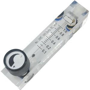 0.1-0.4 0.1-1 0.15-1.5 2-25 0.5-5 1-10 1.5-15 2-20L/min LZM-6T N2 Stikstof Debietmeter Rotameter met Klep 6mm Buis (0.5-5L Per min)