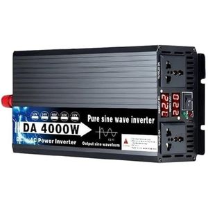 Spanningsomvormer Power Solar Auto-omvormers Dubbel Digitaal Display 3000W 4000W 5000W Zuivere Sinusomvormer DC 12V 24V 48V 60V 72V Naar AC 110V 220V Omvormer(48V,120V(60HZ),4000W 2000W)