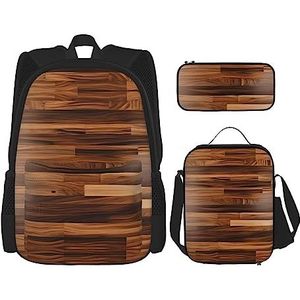 KoNsev Print Rugzak 3-delige set reizen wandelen lichtgewicht laptop etui geïsoleerde lunchtas voor vrouwen, Tweede Wereldoorlog 2 vliegtuig vliegtuig 2-standaardschaal-2_00x, Houtkorrel, Eén maat