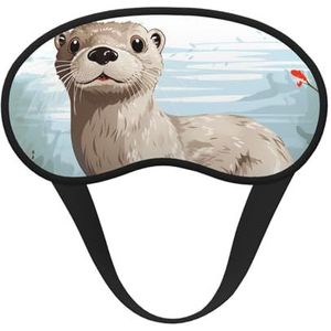 Otter slaapmasker voor dames en heren, zacht en comfortabel slaapmasker, verduisterend slaapmasker voor op reis, yoga, dutje, werk