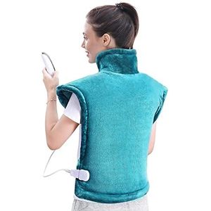 Verwarmende Schouder, en Nekmassage Dekentje 60x85 cm, 5 Warmtestanden, Automatische Uitschakeling (60/120 min), Oververhitting Beveiliging, Wasmachinebestendig