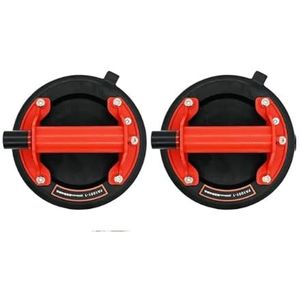 Vacuümzuignap met een laadvermogen van 200 kg, zware vacuümspreider for het absorberen tegels, 8 inch beker, granieten glaslift Voor het verplaatsen van zware objecten(Red)