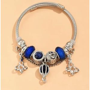 Boho roestvrij staal armbanden voor vrouwen verzilverde ster maan blad charmes manchet armbanden sieraden geschenken