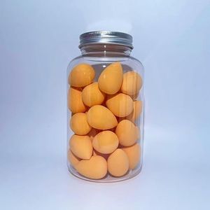 4~100 Stuks Mini Make-Ei Zachte Kleine Cosmetische Bladerdeeg Spons Droog Nat Gebruik Schoonheid Ei Facial Foundation crème Concealer Makeup Tools (Color : 40Pcs Orange)