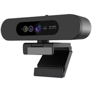 2K Webcam 1080P Windows Hello, Herkenning Login, PC-camera for videoconferenties/online lessen/live streaming(2K)