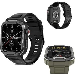Tencipeda Gard Pro Ultra Smart Watch, militair smartwatch, Gardpro smartwatch met bloedzuurstof-hartslagmeter, slaapmeter, meer dan 100 sportmodi, fitnesstracker (zwart)