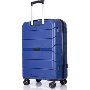 Zakelijke Reisbagage Bagage Met Wiel PP-bagagesets Lichtgewicht Koffer Met TSA-slot Reisbagage Draagbare Koffers (Color : Navy, Size : 20in)