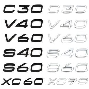 ALMVIS 3D AWD T3 T5 T6 T8 Logo Embleem Badge Decal Auto Sticker Fit For Volvo C30 V40 V60 S40 S60 XC60 XC90 XC40 S80 S90 S80L S60L Auto Styling auto-logostickers(Silver,V40)