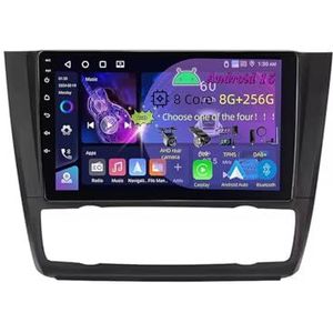 9 Inch 2 Din Android 15 Autoradio voor BMW 1 Series E81 E82 E87 E88 2004-2012 met CarPlay AHD Omgekeerd beeld Bediening op het stuur Bluetooth GPS navigatie FM Radio WiFi(C2 3+32G)