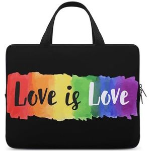 LGBT Gay Pride Liefde Reizen Laptop Sleeve Case Aktetas Met Handvat Notebook Messenger Bag voor Kantoor Zaken