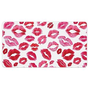 Love Red Lips Mode Bureau Muismat Antislip Gaming Muismat Accessoires Decor 40X75cm