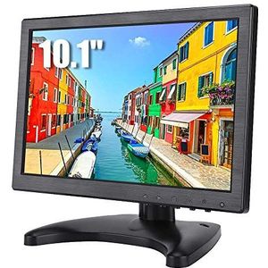10.1 inch LCD-monitor, Draagbaar 1920 * 1200 Full HD gaming-monitor met monitorhouder, 16:10 HDMI-monitor voor CCTV thuiskantoor PC-ondersteuning HDMI/VGA/AV/BNC video-ingang