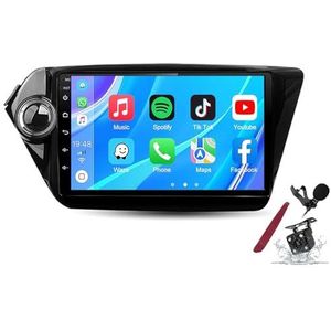 Android 14 Autoradio Stereo voor K-IA RIO 3 (2011-2016) 9-inch Touchscreen Multimedia Player met Draadloze Carplay GPS Navigatie FM RDS Bluetooth 5G-WiFi SWC DSP,M100s