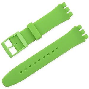 LUGEMA Candy Kleur Siliconen Band Compatibel Met Swatch 12mm 16mm 17mm 19mm 20mm Transparante Mode Vervanging Armband Band Horloge Accessoires: (Color : Green, Size : 16mm)