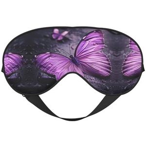 Paarse vlinderprint, uniseks, ultrazacht, lichtblokkerend oogmasker voor optimaal comfort