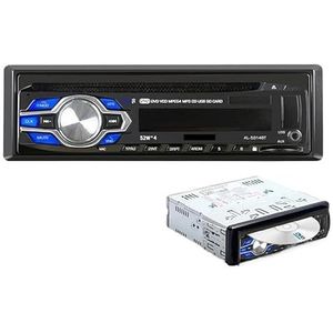 1 Din Autoradio DVD VCD CD-speler Bluetooth 12V Stereo MP3-speler SD/USB/AUX -in In-dash Handsfree