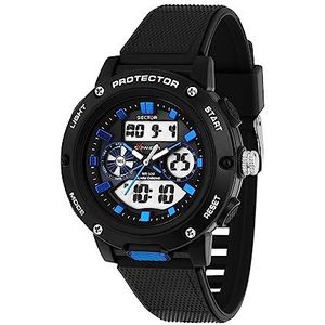 Sector EX-45 multifunction men's digital watch R3251293003 black silicone