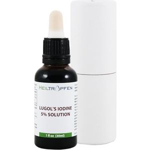 Lugols jodiumoplossing 1 Oz. - 30 ml | 15% vloeibare formulering | Gemaakt met 5 procent jodium en 10% kaliumjodide | Lugols oplossing | Heiltropfen®