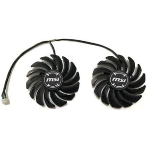 Videokaartventilator T129215SU VGA GPU-koeler PLD09210S12HH, 2 stuks/set voor Kllisre RX 580 8GB GDDR5 256-bits 2048SP Type A/B(Type b Fan PLD09210)
