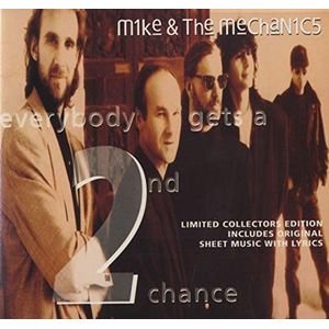 MIKE & THE MECHANICS. EVERYBODY GETS A SECOND CHANCE. 1991 LTD CD WITH MUSIC SHEET & PLASTIC CASE