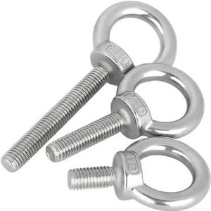 Roestvrij stalen ogen bouten 304, A2 304 RVS oogbouten M3-M24 9-80mm(M12x20mm)