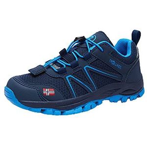 Trollkids Platte wandelschoen Sandefjord voor kinderen, lage hiking schoen, marineblauw/middenblauw, 33 EU