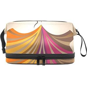 Grote capaciteit reizen cosmetische tas,Mooie dansende vrouw-01, make-up tas, waterdichte make-up tas organisator, Meerkleurig, 27x15x14 cm/10.6x5.9x5.5 in