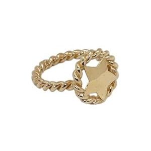 Cordella Collection-ring van verguld 925 zilver met stermotief in 18kt goud