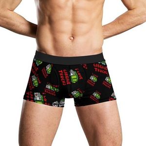 I Love Trash Garbage Trucks Heren Ondergoed Ademend Boxer Slip Zachte Onderbroek 2XL