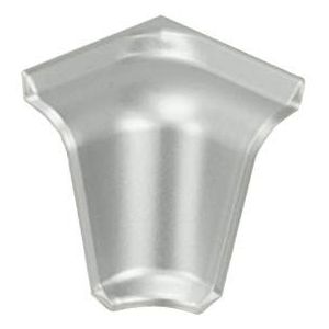 DQ-PP 1 x afdekprofiel binnenhoek, aluminium satijn, 38 x 50 mm, pvc, keukenstrip voor het werkblad, afdekprofiel voor in de keuken, wandafsluitprofiel, tafelbladprofiel