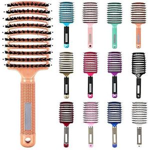 My Sensory Space Detangling haarborstel, magische borstel ontklitter, ontklitter haar nylon haarborstel, gebogen en geventileerde ontwarrende haarborstel (kleur: oranje)