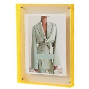 Transparant Acryl Fotolijst DIY Poster Schilderij Hal Slaapkamer Wanddecoratie Ins Stijl Tafel Eenvoudig Delen Momenten(Yellow,21x30cm)