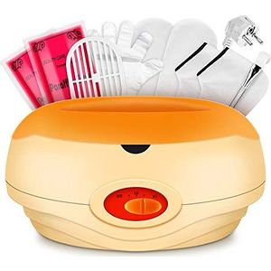Yaobluesea Paraffine waxbad set voor handen en voeten met accessoires en 900g wax oranje