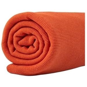 JMORCO Elastische Geribbelde Manchetten Elastische Katoen Gebreide Rib Stof 2X2 Gestreepte Rib Manchet Stoffen Voor Hoodies Kraag Mouw Jas Trui Diy Kleding Naaien (19oranje)