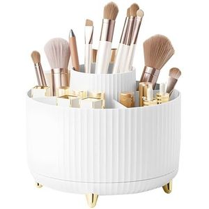 Maxentico Makeup Organizer, Make Up Organizer 360° Rotating, Large Skincare Makeup Brush Holder, Bathroom Makeup Container